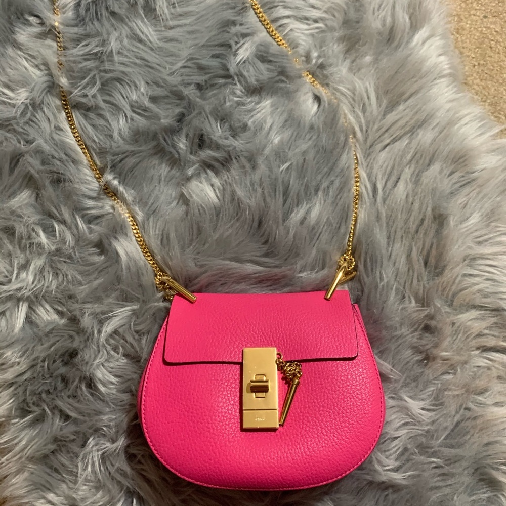 Brand new Cute pink chloe drew crossbody 20 cm!🥰